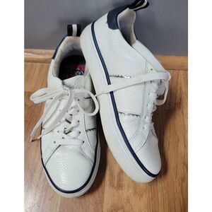 G/Force Durf Saddle Strips Leather  Kiltie Gold Shoes 7.5